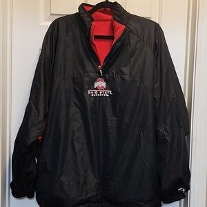 Official Ohio State Pro Player reversible fleece pullover jacket sz Large